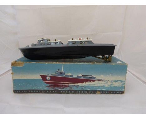 A boxed Vosper R.A.F crash electric senders model boat. 