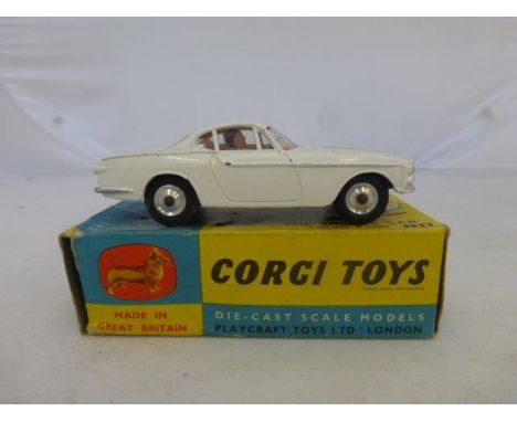 Corgi Toys - The 'Saints' Car Volvo P.1800 no. 258, white body, red interior and a detachable chassis, boxed. 