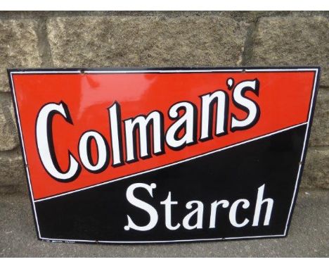 A Colman's Starch rectangular enamel sign, in near mint condition, 24 x 16".