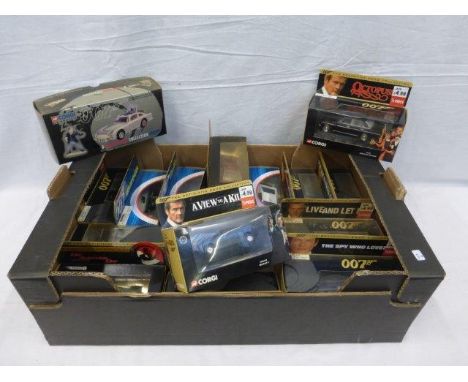 Sixteen boxed Corgi James Bond themed die-cast models.
