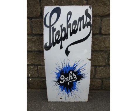 A Stephens' Inks pictorial 'splat' enamel sign by Jordan & Sons. 