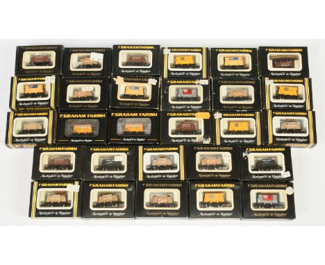 Graham Farish N Gauge group of Wagons to include 373-526 22-ton Presflo Cement Wagon "Blue Circle", Ref 3514 Covered Hopper "