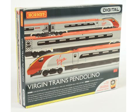 Hornby (China) R2467X "Virgin Trains Pendolino" Train pack with DCC decoder fitted, containing 4-car Virgin Trains Class 390 