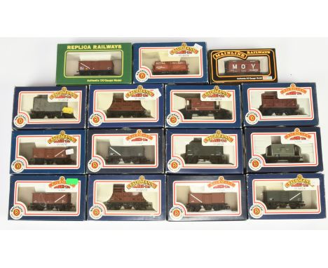 Bachmann &amp; Similar mixed group of Wagons to include 33-750B 16 Ton Steel Mineral Wagon, 33-801 20 Ton Brake Van and other