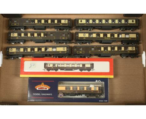 Mixed Hornby &amp; Bachmann Pullman Carriages: Unboxed - 2x Car No27, 2x Aurelia, 1x Car No54 and 1x Car No64, Conditions Goo
