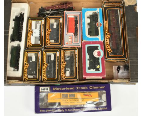 Assortment of OO Locomotives and Wagons, Mainline, Dapol, Airfix, Wrenn and Bachmann, Dapol Track Cleaner Car and accessory p