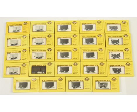 Ratio Plastic Wagon Kits: A quantity of 24 Unbuilt OO wagon kits by Ratio Scale Models. SR, SR/BR, LMS and GWR regions, Condi