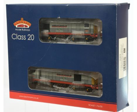 Bachmann OO Gauge 32-027X (Limited Edition) Bo-Bo Hunslet-Barclay two-tone grey Class 20 Diesel Loco twin pack containing loc
