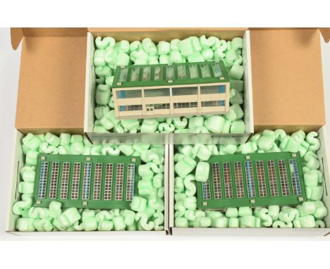 Kato N Scale Long Engine Shed structure 23-300 x3 (built): This structure comprises of three built structures to assemble one