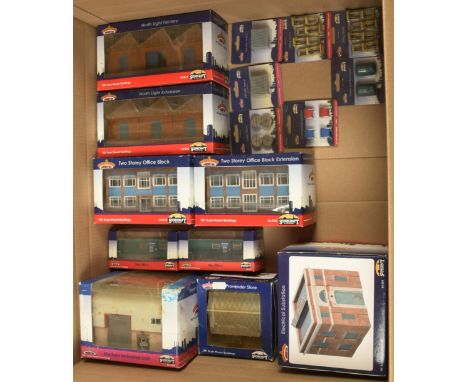 Bachmann OO Gauge group of Buildings &amp; Accessories to include 44-004 Provender Store, 44-069 Electrical Substation and ot