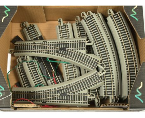Collection of Bachmann EZ-Track: Curved and Straight sectional track with Two sets of Points, Conditions Fair to Good, Unboxe