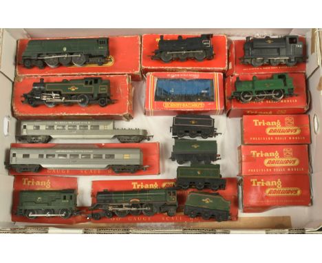 Tri-ang &amp; Similar mixed group of Locomotives, Coaches and Assorted Wagons: Conditions: Fair to Good, Mix of boxed and unb