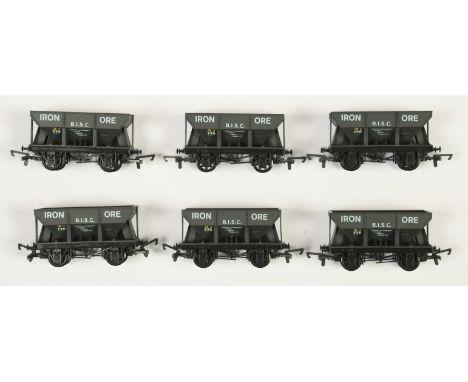 Six Dapol B.I.S.C. Iron Ore Hopper Wagons: In Good Condition, All are Unboxed.