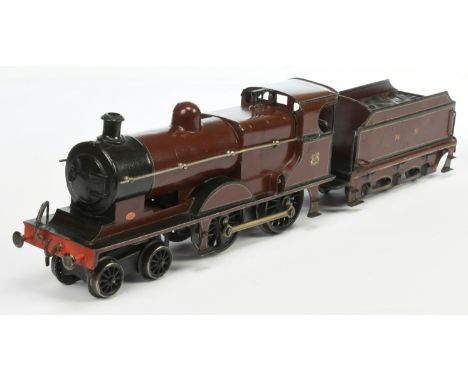 Marklin Gauge 1 4-4-0 MR Maroon Clockwork Loco &amp; Tender. Crest to cab sides &amp; 1 - 48 to rear of tender, paintwork has