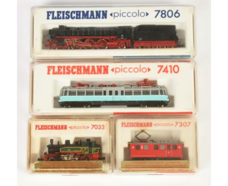 Fleischmann N Gauge mixed group of Locomotives to include Ref 7033 2-6-0 Tank Loco DB black Class 91 No. 91101 and others (se