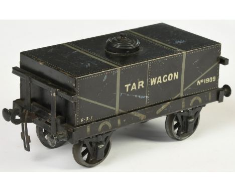 Carette For Bassett Lowke Gauge 1 unboxed Tar Wagon. Paintwork has some marks &amp; scratches. Condition: Good