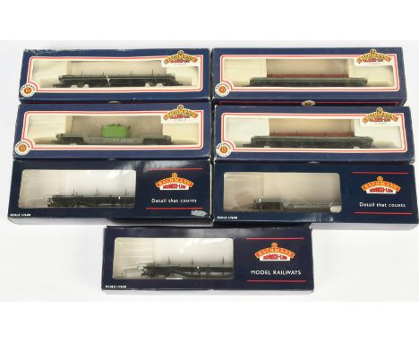 Bachmann group of Bogie Wagons to include 33-856A 30 Ton BR Bogie Bolster Wagon, 33-901B 45 Ton BR Bogie Bolster Wagon and ot