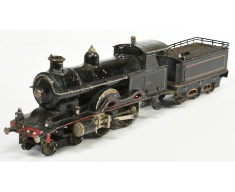 Marklin 4-4-0 George the Fifth Live Steam Loco &amp; Tender. Marklin stamp &amp; 1 - 48 to tender, burner missing, paintwork 