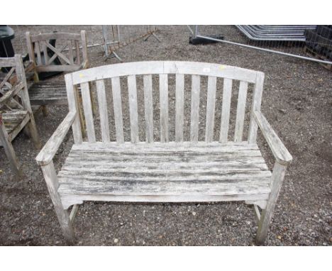 A teak garden bench AF