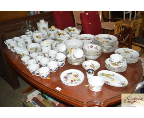 A large quantity of Royal Worcester "Evesham" patterned dinnerware, teaware and coffeeware