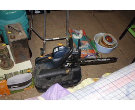 An Oregon chainsaw in fitted case