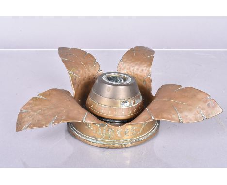 A small piece of WWI trench art, made from a 1916 dated shell, with hand engraved dated 1917 Bailleul to the base and Ypres t