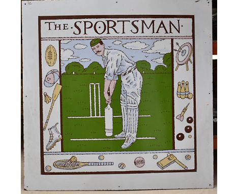 The Sportsman, single sided enamel pub sign, 109cm x 109cm 