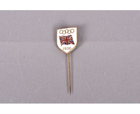 A Berlin 1936 Summer Olympics Great Britain Team Lapel, stamped Phillips Aldershot, with enamel decoration, with the Olympic 