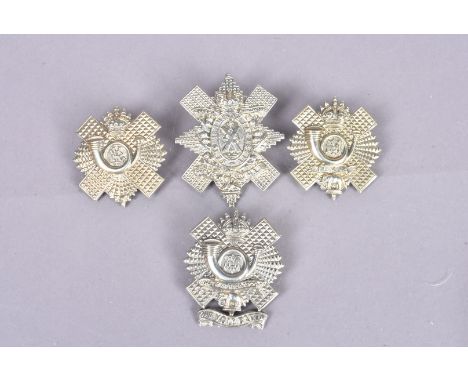 City of Glasgow Highland Light Infantry Volunteers, four badges, comprising 1st, 2nd with applied scroll to lower and South A