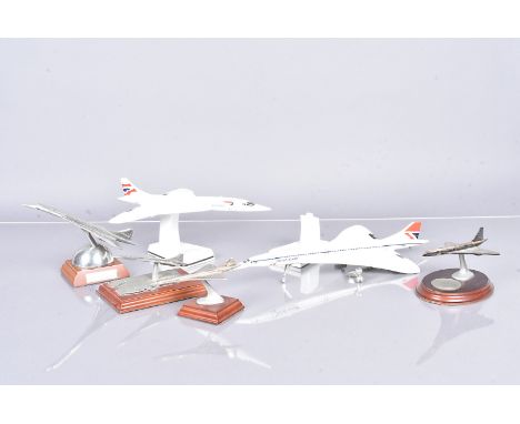 Two Royal Worcester Concorde models, one for the First Flight and the other The Last Flight, both with certificates, together