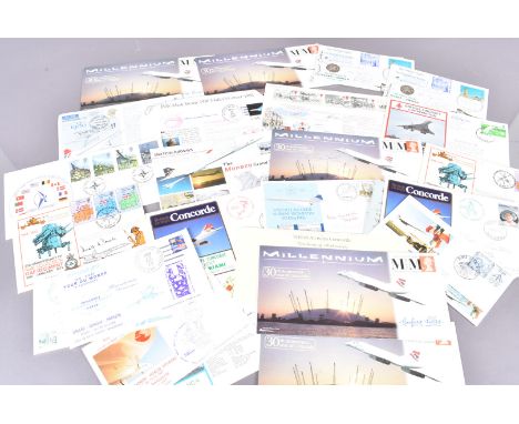 An assortment of signed Concorde related First Day Covers, including two signed by Brian Trubshaw, one dated 78 the other 87,