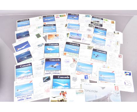 An assortment of signed Concorde related First Day Covers, including two signed by Brian Trubshaw, both dated 1987, other sig