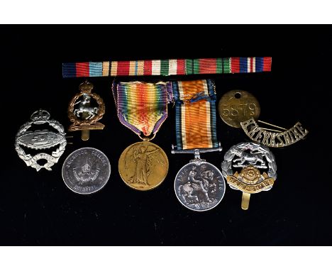 A WWI Wiltshire Regiment duo, awarded to Private Alfred J Annetts (33274), who was also part of the Devonshire Regiment (3073