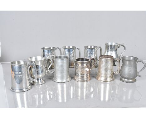 A WWI Presentation tankard, resented to the family of C.H Gibbons, who fell in the Great War, together with a collection awar