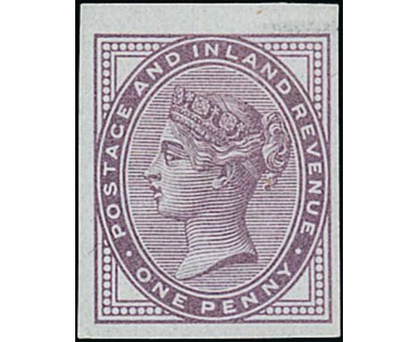 1881 1d Lilac, die I (14 dots) imperforate imprimatur, large margins, superb colour and full original gum, very light crease,
