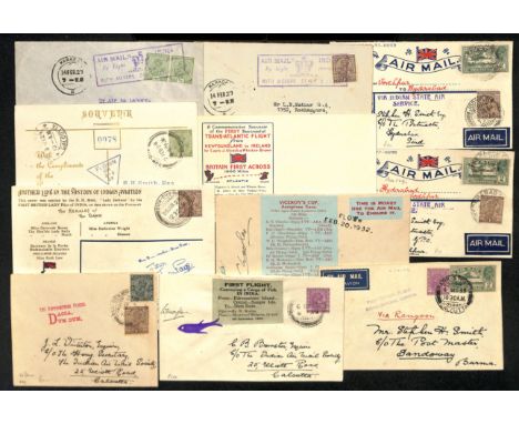 1927-40 First Flights and other special flights, covers including 1927 Stack &amp; Leete Karachi to Lahore flight (60 flown),