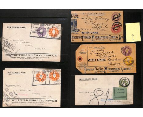 Parcel Post - Private Parcel Labels/Postal Stationery. c.1896-1933 Labels (6) and parcel tags (2), comprising Thornton Pickar