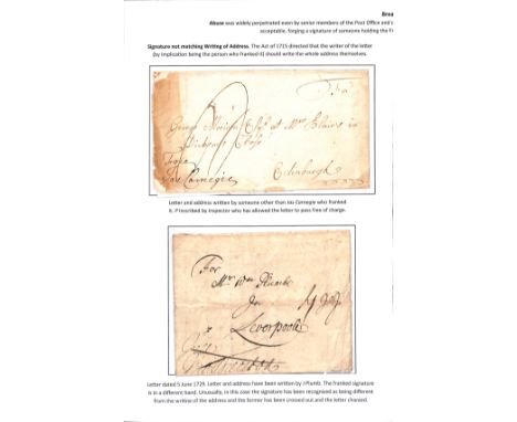 1729 (June 5) Entire letter written and addressed by J. Plumb but signed "Free Tho Brereton" in a differing hand, posted from