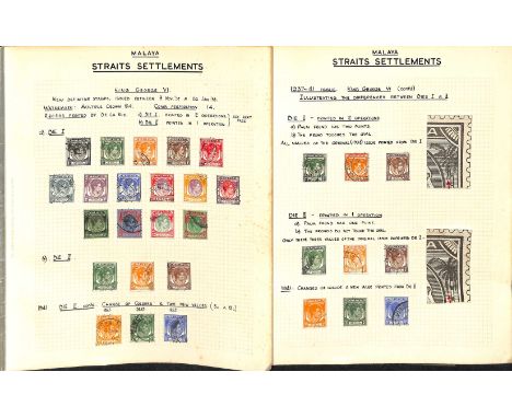 1937-41 1c - $5 Mint and used study on pages including die I Specimen stamps, mint and used sets with many additional stamps,