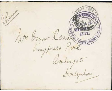 Allenstein. 1920 (Aug 11) Stampless cover from Ernest Rennie, President and British Commissioner of the Inter-Allied Plebisci
