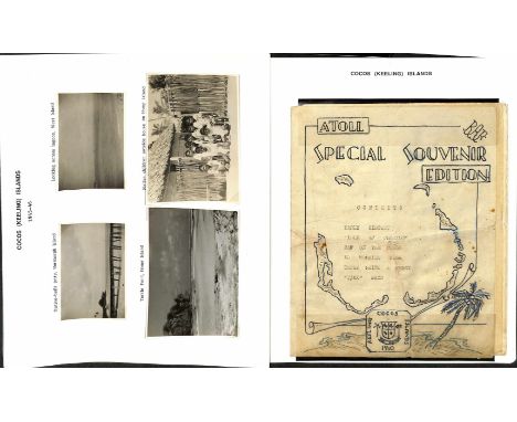 1897-1960 Ephemera, postcards and photos including Colonial Reports for 1897, 1899, 1901 and 1903; 1929 picture postcards dep
