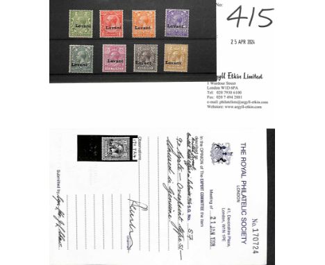 Salonica. 1916 ½d - 1/- Set of eight mint, all with small Stanley Gibbons Limited guarantee handstamp on reverse, the 9d with