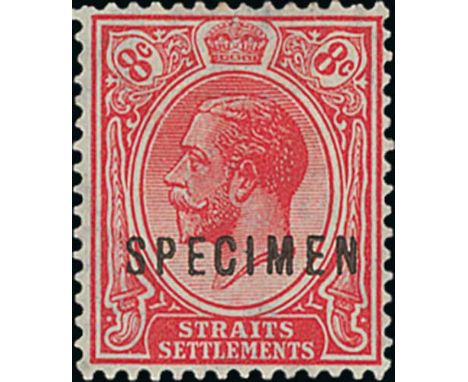 1922 Unissued 8c carmine overprinted "SPECIMEN", three examples, one with light corner crease, one with small thin, one with 
