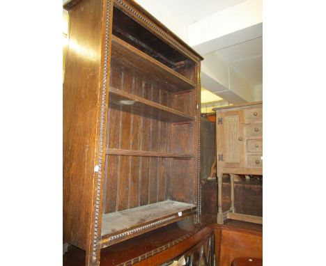 1930's Oak three shelf open bookcase