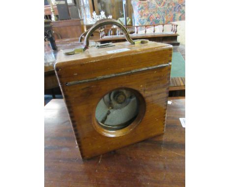 Oak cased chrome plated pigeon timer clock