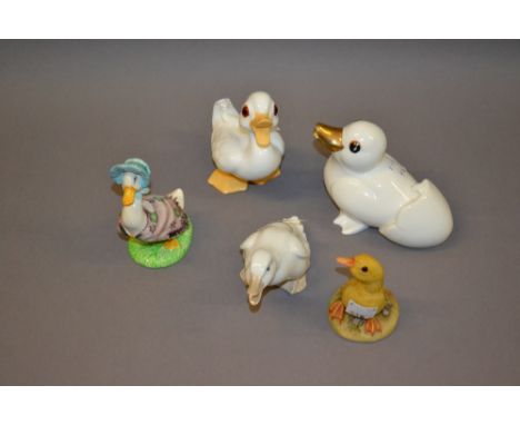 Beswick Beatrix Potter figure ' Jemima Puddleduck ', Nao figure of a duck, Royal Osborne figure of a duck, a Beswick figure o