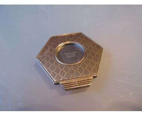 9ct Yellow gold engine turned decorated cigar cutter by Asprey, London