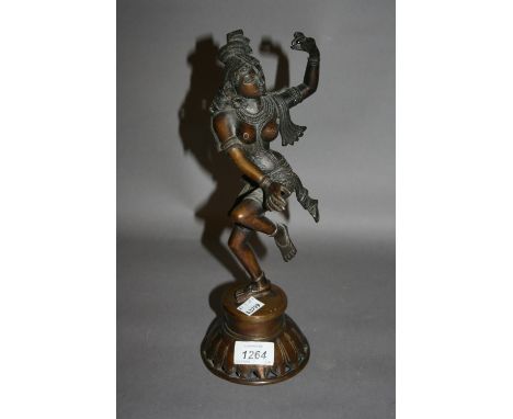 20th Century Indian bronze of a dancing figure, 12ins high