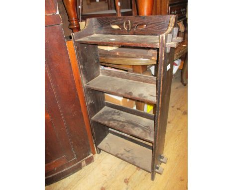 Early 20th Century Arts and Crafts style four shelf open bookcase