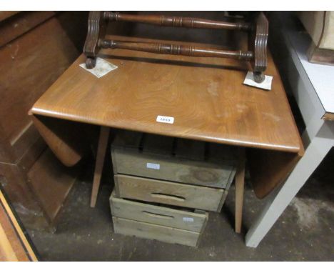 Ercol light ash rectangular drop-leaf dining table